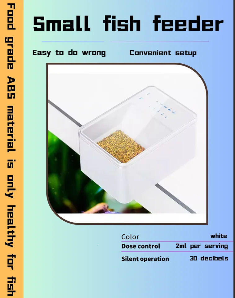 LED Aquarium Digital Fish Tank 70ml Intelligent Digital Automatic Fishes Feeder with Timer Pet Feeding Fish Food Dispenser Food 250613