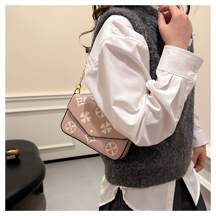 Free shipping new designer Shoulder Bags womans ladies chain flap lady fashion black brown printing handbag women crossbody Underarm bag
