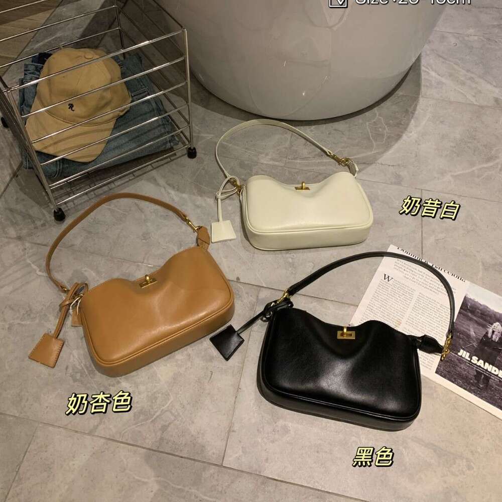 Niche Fashion High-end Lock Underarm for Women 2025 Summer New Genuine Leather Versatile Shoulder Crossbody Bag Trend