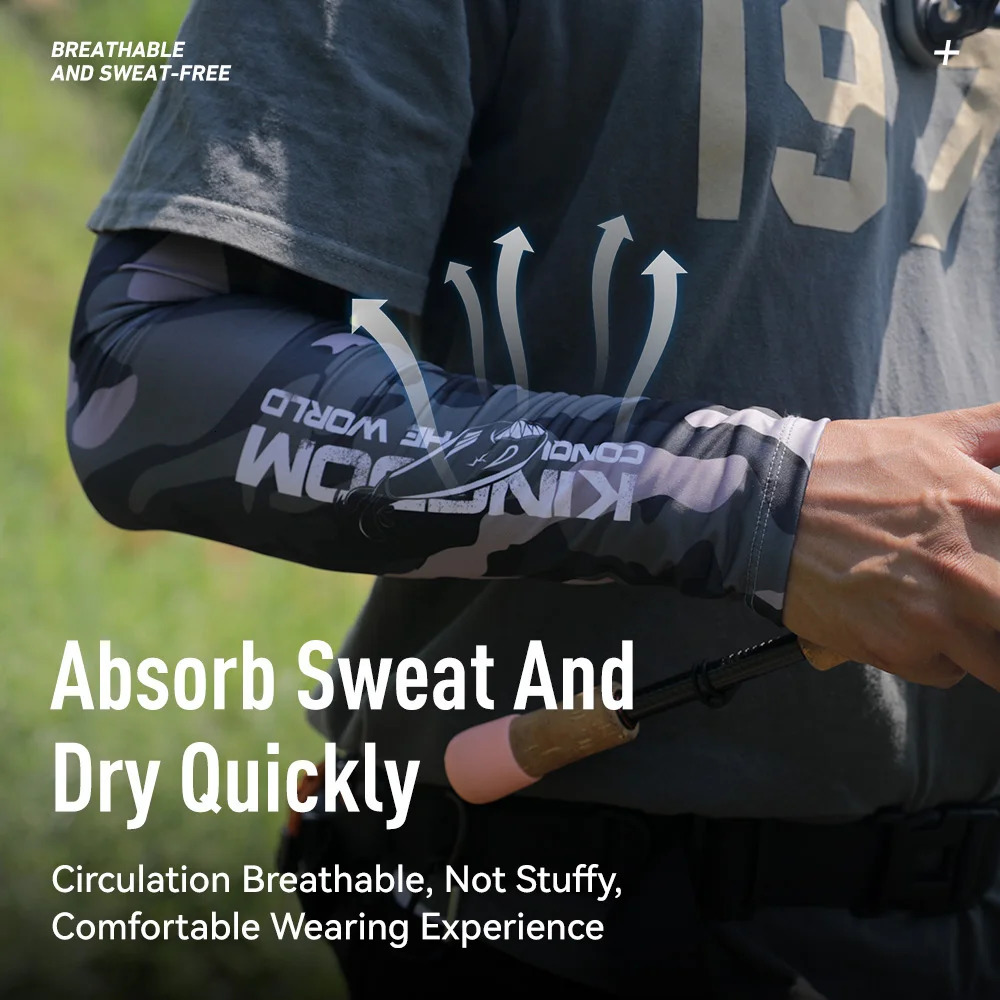 Kingdom Outdoor Sport Fishing Sleeves UV Protection Scarf Ice Silk Face Cover Mask Breathable Arm Cover Sleeves Cycling Sport 250610