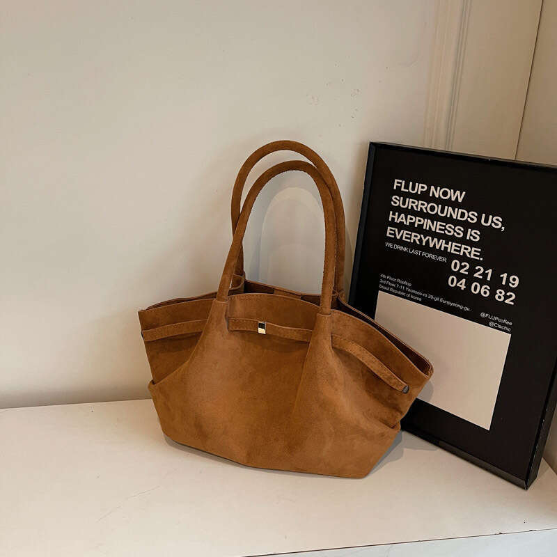 Suede Tote for Women 2025 New Style Women's Autumn Winter High-end Underarm Bag Niche Design Handbag
