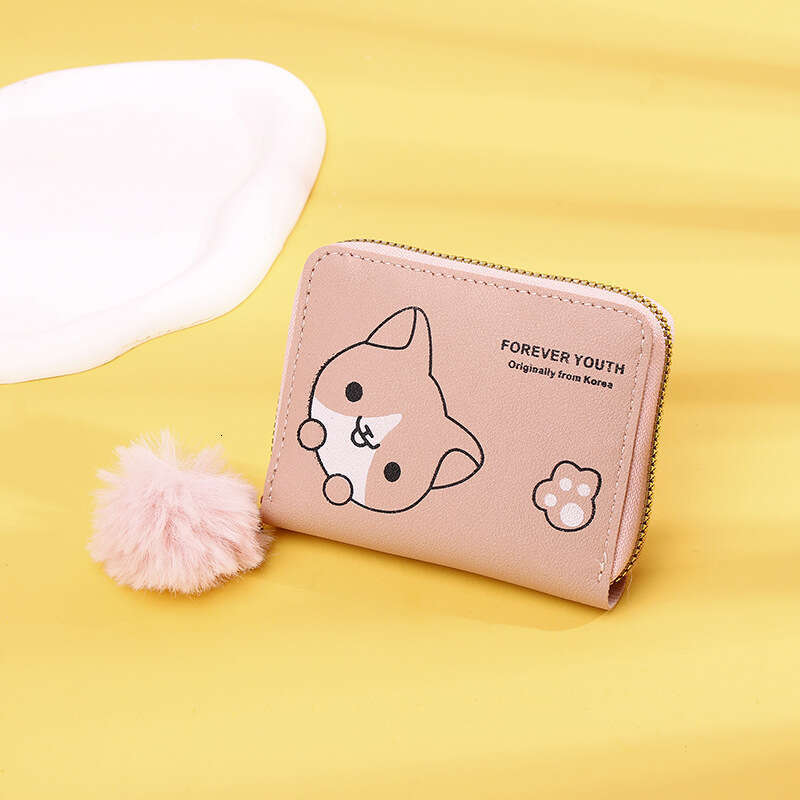 Hot Selling INS Women Short Cartoon Female Student Coin Zipper Wallet Cute Small Card Holder