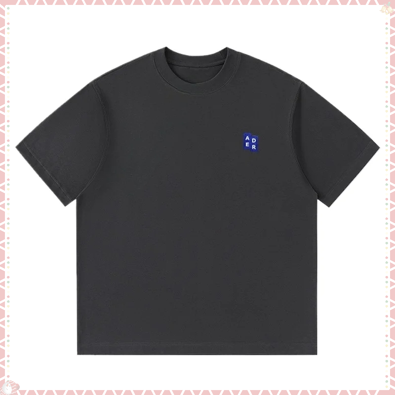 Summer Womens T-shirts with Embroidered s Loose Casual T-shirts Mens and Womens Cotton Sweat-absorbing Round-neck T-shirts