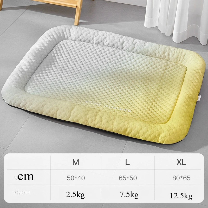 Summer Dog Bed Cat Cushion Puppy Sleep Nest for Small Medium Large Dog Cat Ice Silk Cool Mat Pet Kennel Cooling Bed 250614