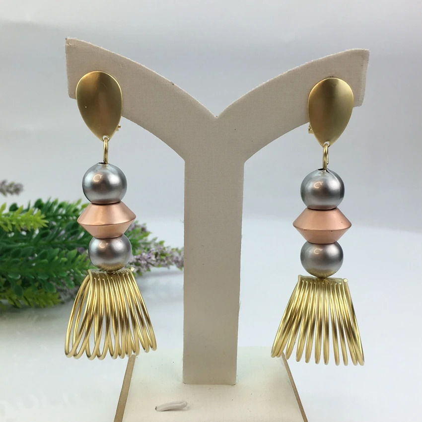 Fashion Big Drop Earrings Exquisite Copper Large Style Vintage Earrings For American African Nigeria Women Jewelry Gift FHK15139 250610