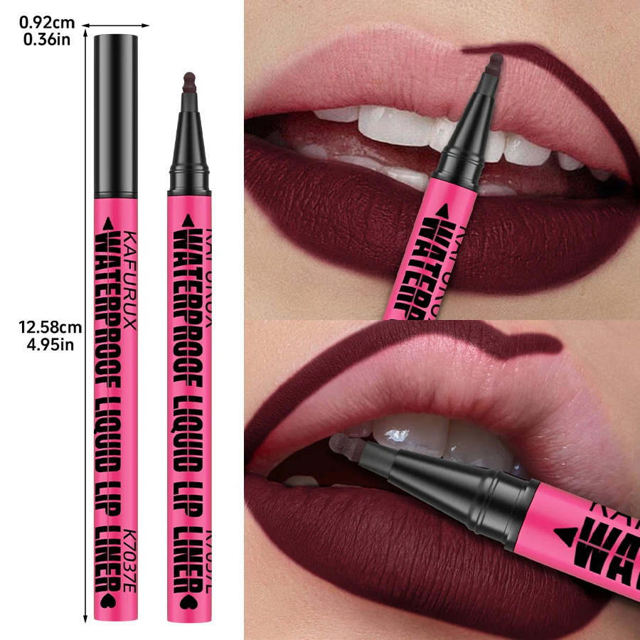 Lip Liner Waterproof Sweatproof Matte Multi-color Correcting Liquid Lipstick Pen Sexy Red Brown Lip Makeup for Women Gifts 250614