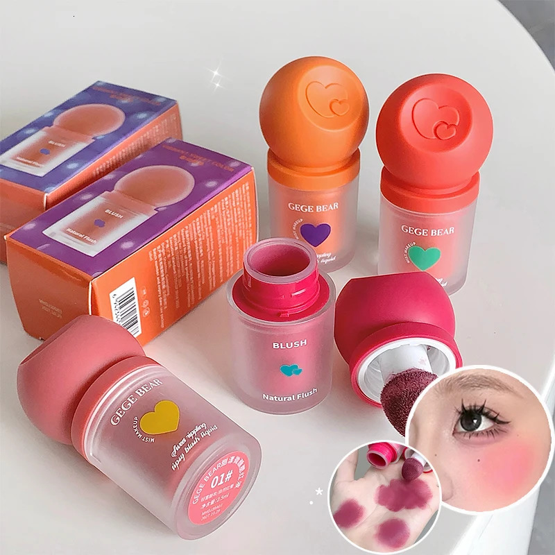 Gege Bear Sweet and Tipsy Blush Liquid Color Dual-use Lip Glaze Blush 250614