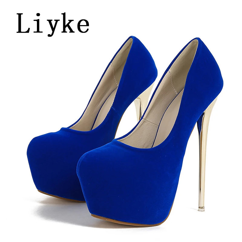 Liyke 2025 Spring Autumn Fashion Platform Pumps Sexy Round Toe Thin High Heels Womens Wedding Party Nightclub Dress Shoes 250613