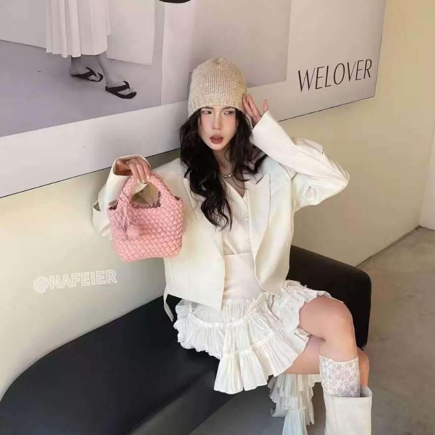 Basket Handwoven Mini 2025 New Soft Leather Women's Fashion Shoulder Crossbody Bag