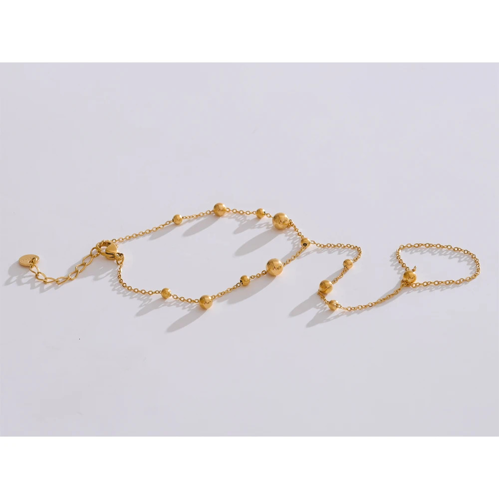 designer bracelet women luxury jewelry gold mens bracelet Trendy Stainless Steel Zircon Beads Back of Hand Chain Finger Bracelet Fashion Chic Sexy Jew - view 4