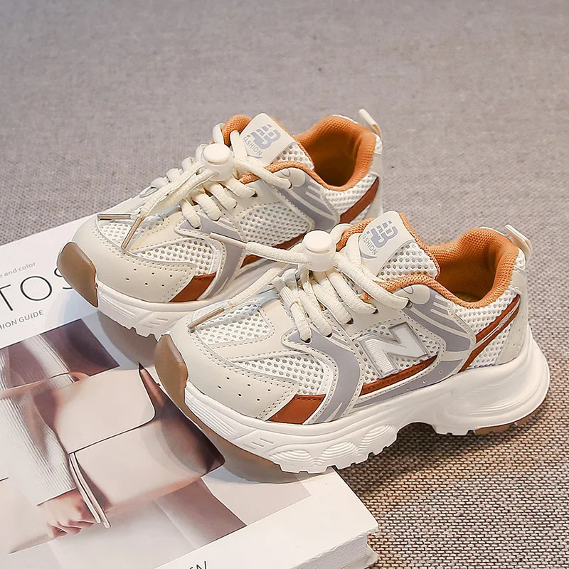 Sizes 26-37 Boys Girls Breathable Mesh Toddler Casual Sneakers Non-slip Kids Sneakers Tennis 250614