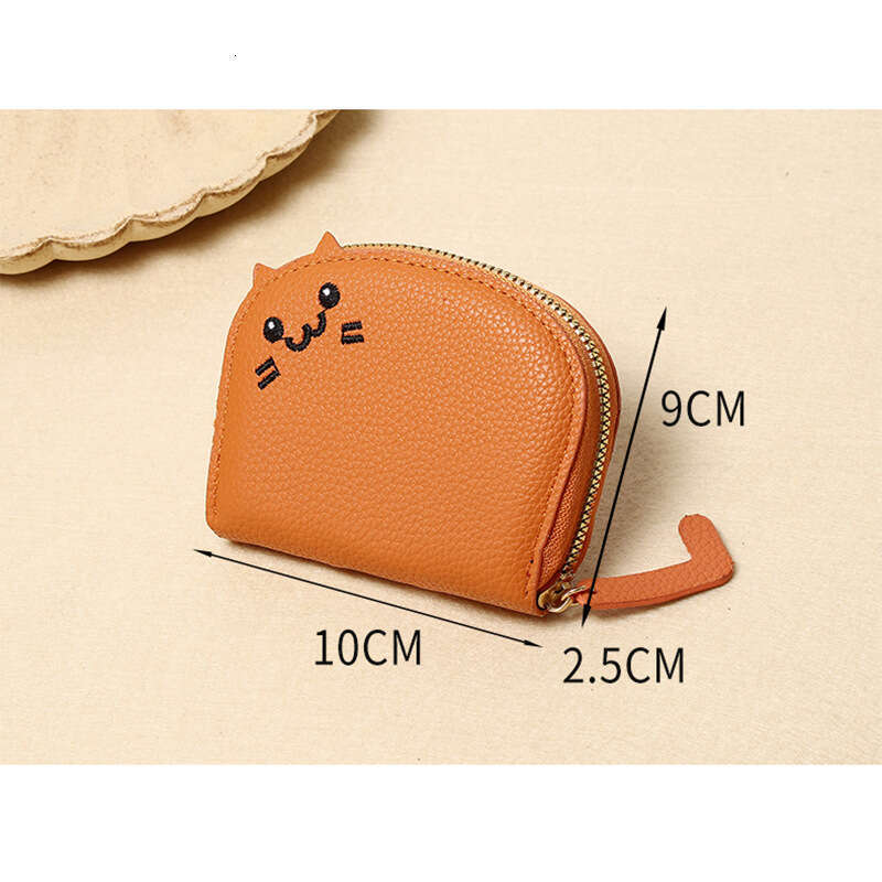 Cute Cartoon Cat Purse Women's Short Wallet Multi-Card Slot Card Holder Female Student Coin Bag