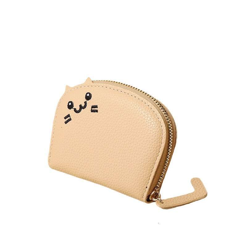 Cute Cartoon Cat Purse Women's Short Wallet Multi-Card Slot Card Holder Female Student Coin Bag