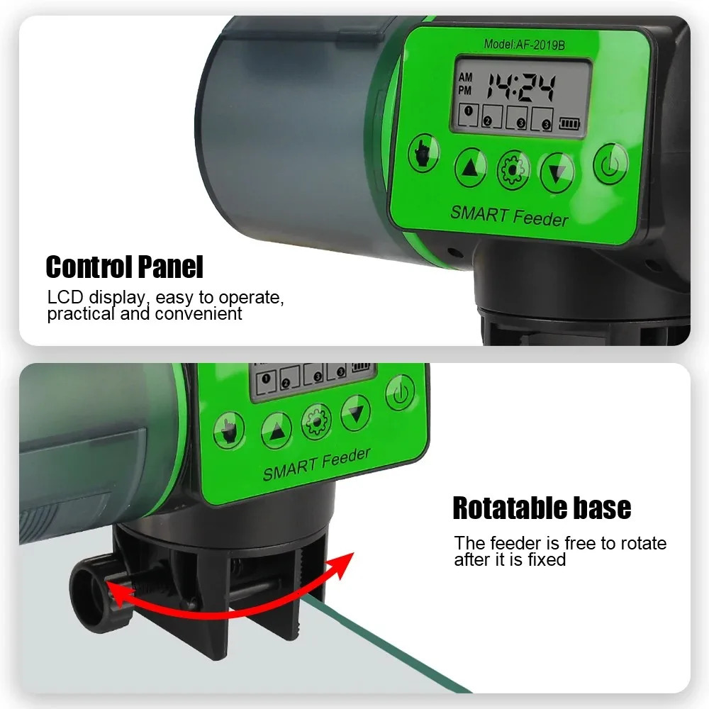 Automatic Fish Tank Feeder Intelligent Timing Feeder Aquarium Goldfish Feeder Large Capacity Fish Aquarium Feeding Apparatus 250624