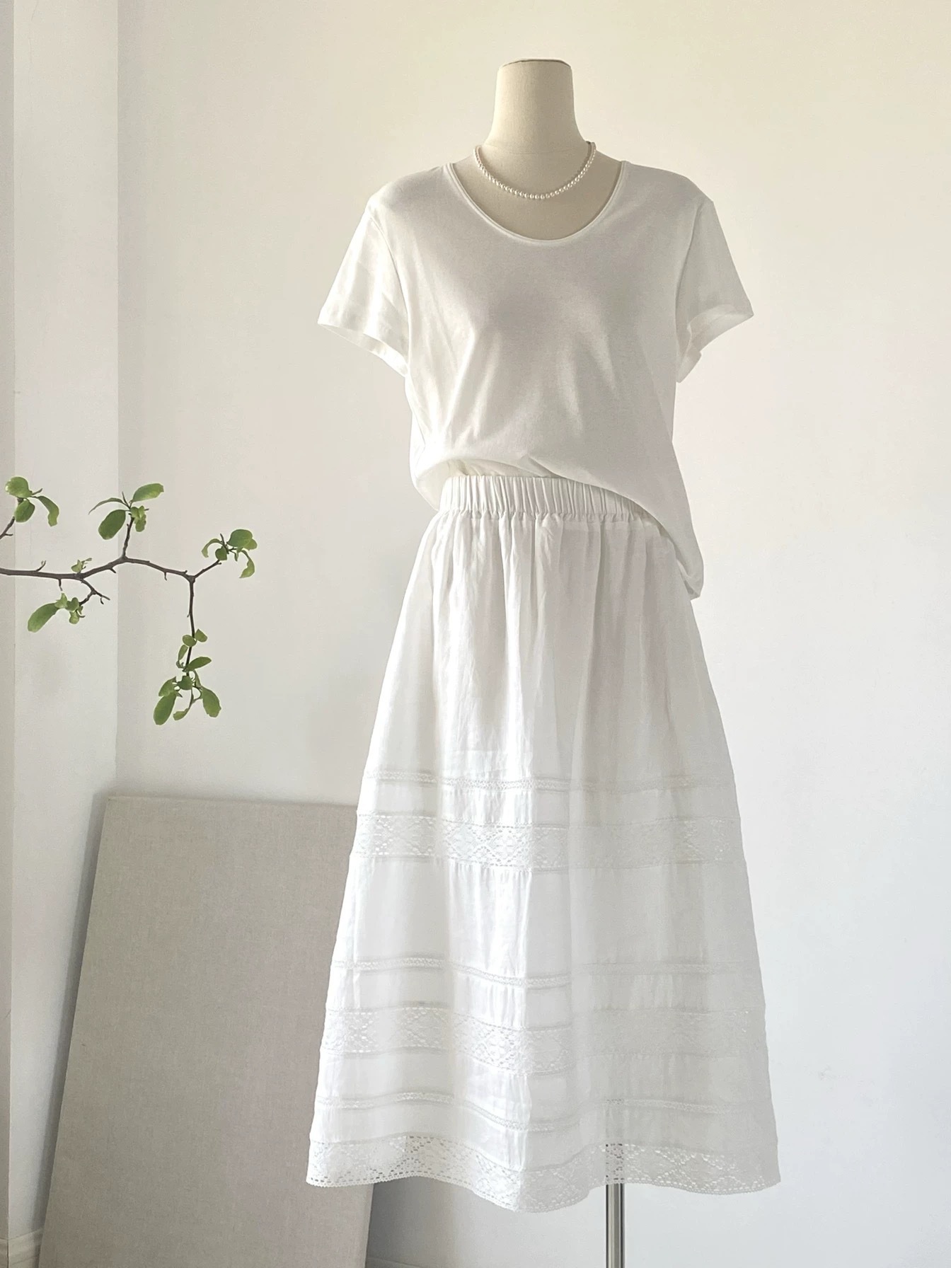 PD201 Summer Retro Lace Heavy Work Ladies Skirt