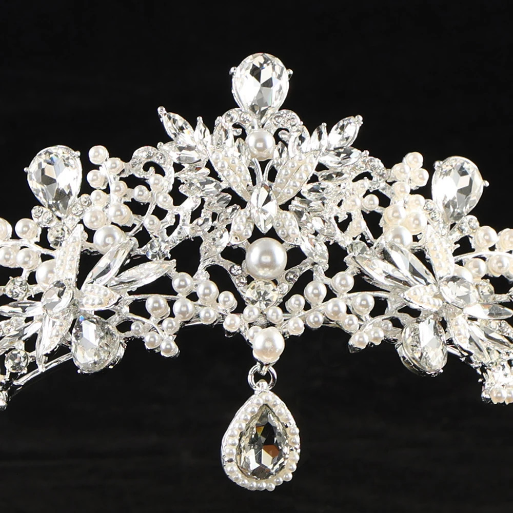 Bridal Crown Fashion Rhinestone Princess Tiara Women Headpiece Wedding Party Jewelry Hair Accessories Decoration 250610