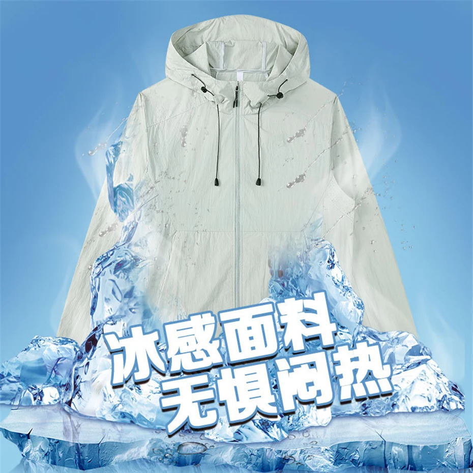 Summer Sunscreen Jacket Men Thin Waterproof Coat Fashion Casual Breathable Fishing Cycling Outerwear Nylon 250614