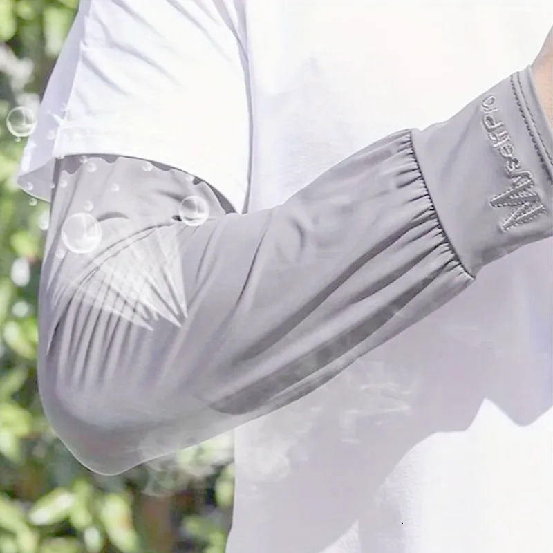 Sunscreen Arm Sleeves Men Cycling Arm Case Loose Enlarged Arm Cover Outdoor Sport Sun Protection Cuffs Breathable Cool 250610