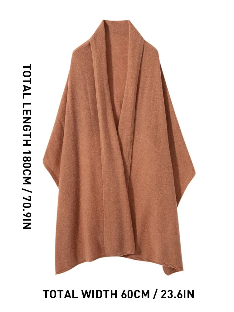 Wool Cashmere Scarf Pashmina Solid Basic Simple Big Scarves Wrap Shawl Cashmere Women Autumn Winter Light-thin Outer Wraps Hijab 250610