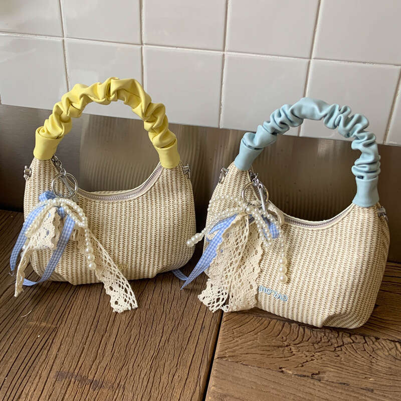 Trendy Niche Color-Block for Women 2025 New Summer Versatile Chain Crossbody Bag Exquisite Handbag Small Tote