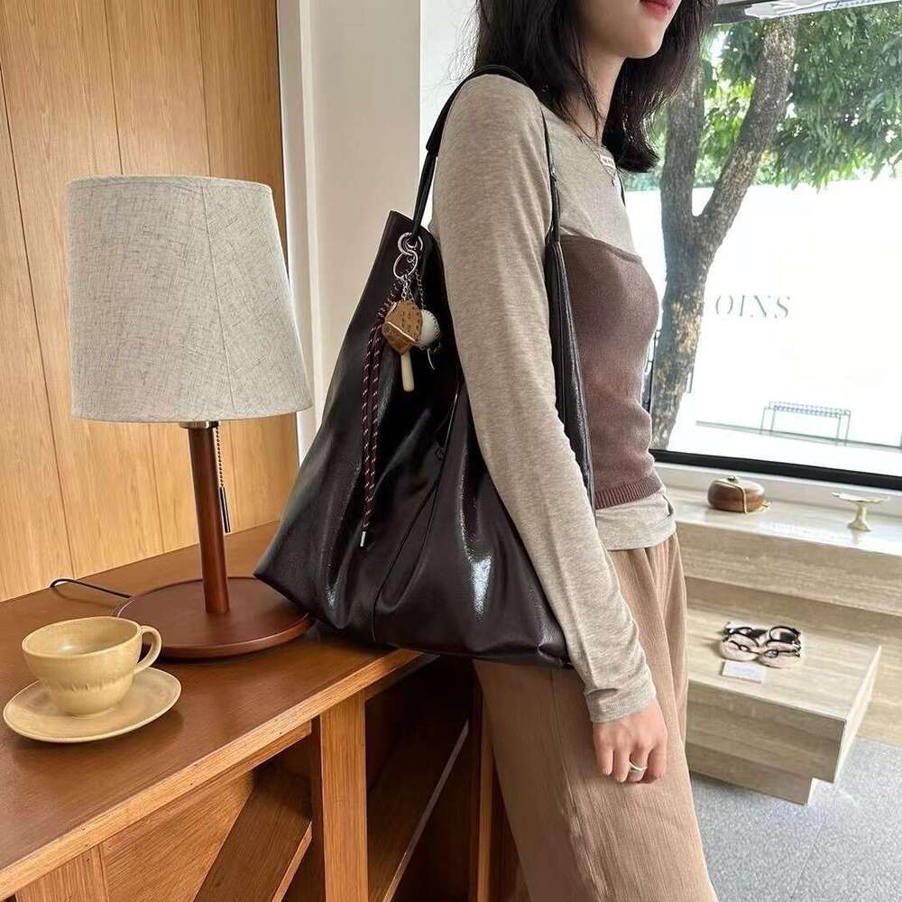 Leather High-end Casual Soft Underarm Large Capacity Tote for Women 2024 New Fashion Single Shoulder Crossbody Bag