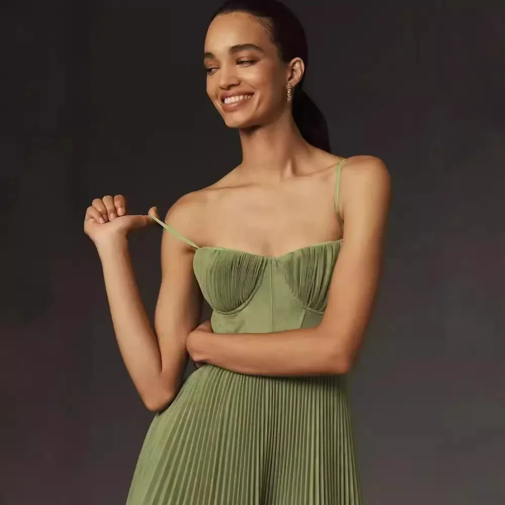 Sexy Evening Dress Arrival OpenBack Long Sleeveless Deep V Slimming Smooths Your Silhouette Bridesmaid Gown Women 250704