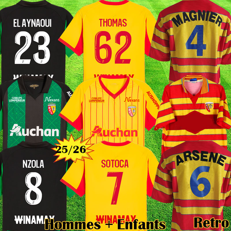 25 26 RC Lens maillot soccer jerseys 2025 2026 special PEREIRA DA COSTA SOTOCA SAID Football Shirts MENDY FULGINI kids 1997 1998 Retro 97 98 home MAGNIER ARSENE kits