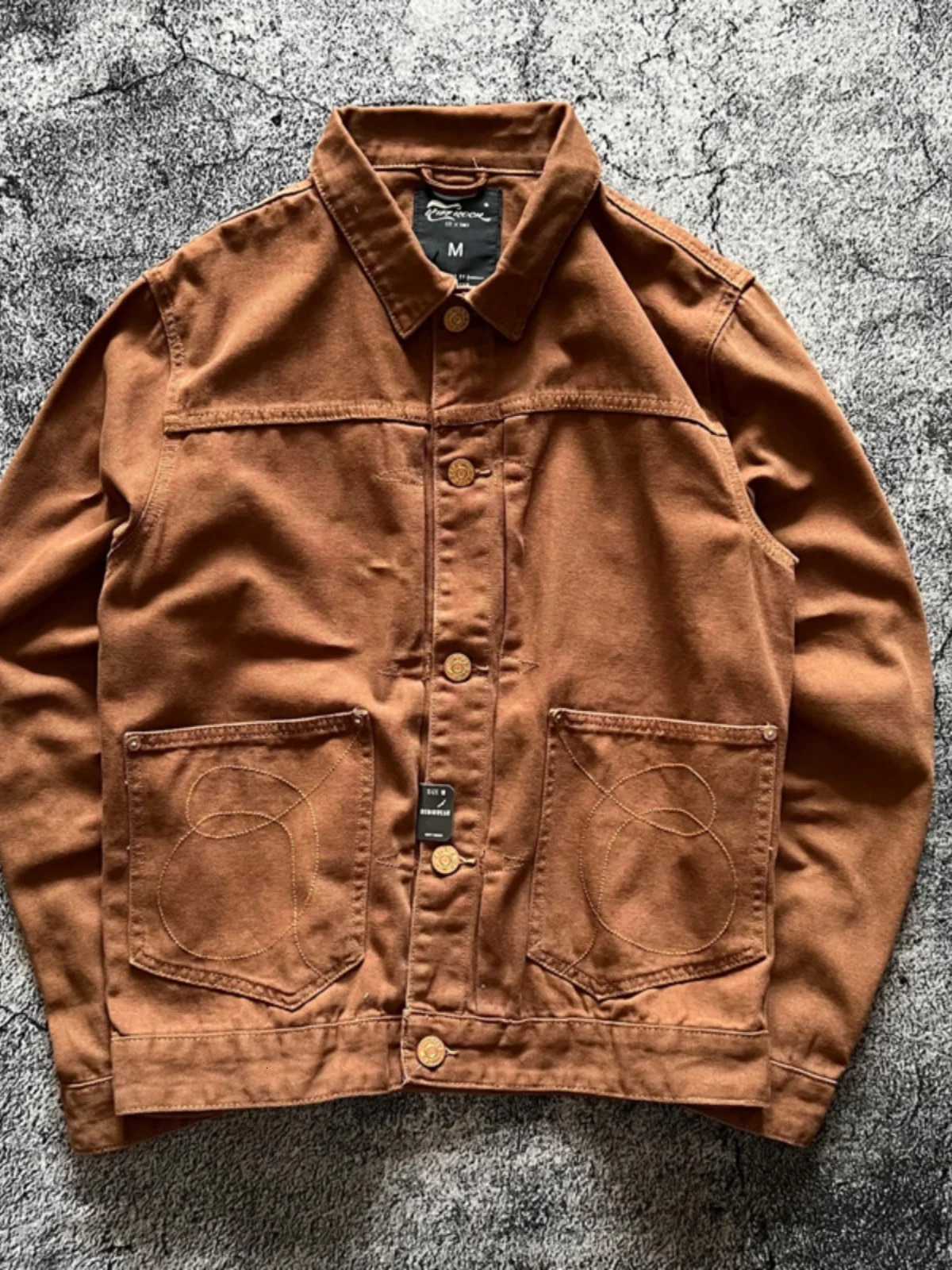 Tough Men American Retro Farm Style Amekaji Multi Pockets Workwear Heavyweight 15OZ 100% Cotton Denim Jackets for Autumn Winter 250614