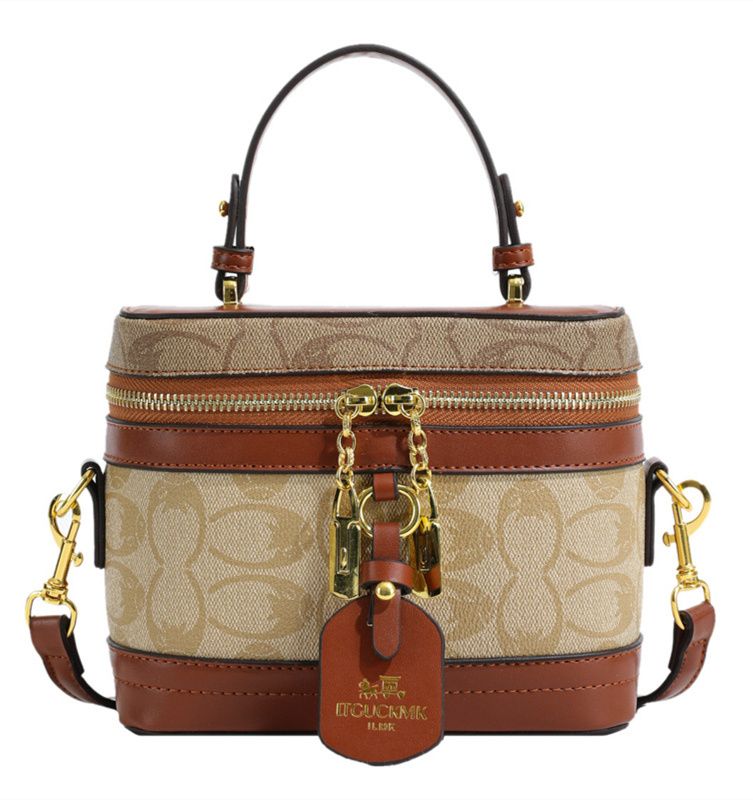 Free shipping designer high-end printed handbag box bag for women 2025 new European and American women's single shoulder crossbody bag