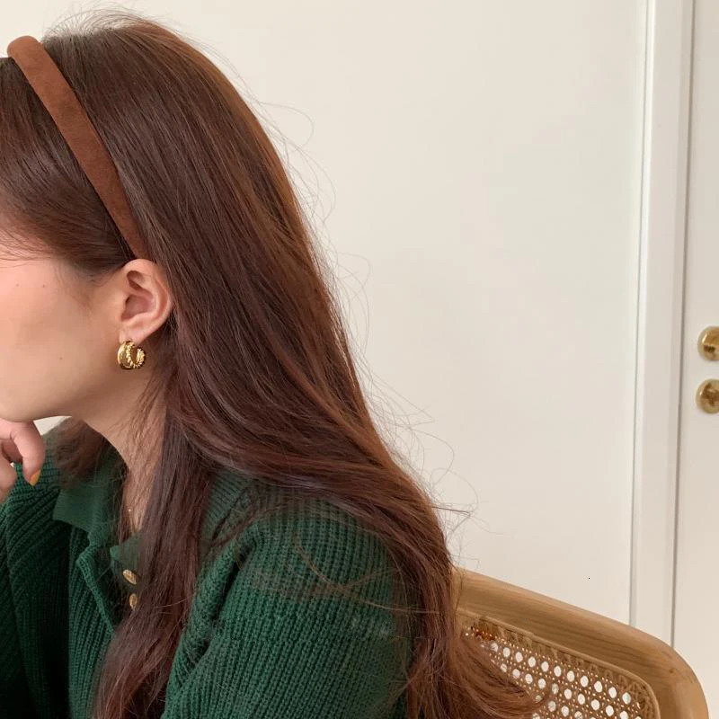 Autumn and Winter Woman Elegant Retro Korean Velvet Hairband Narrow Suede Headband Girls Headwear Ladies Hair Accessories 250610