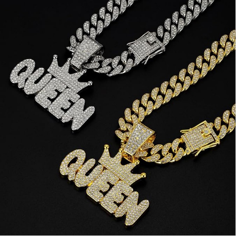 Stylish Womans Luxury Rhinestones Diamond-Like Chain Bracelet & Choker Set Trendsetting Accessory Collection