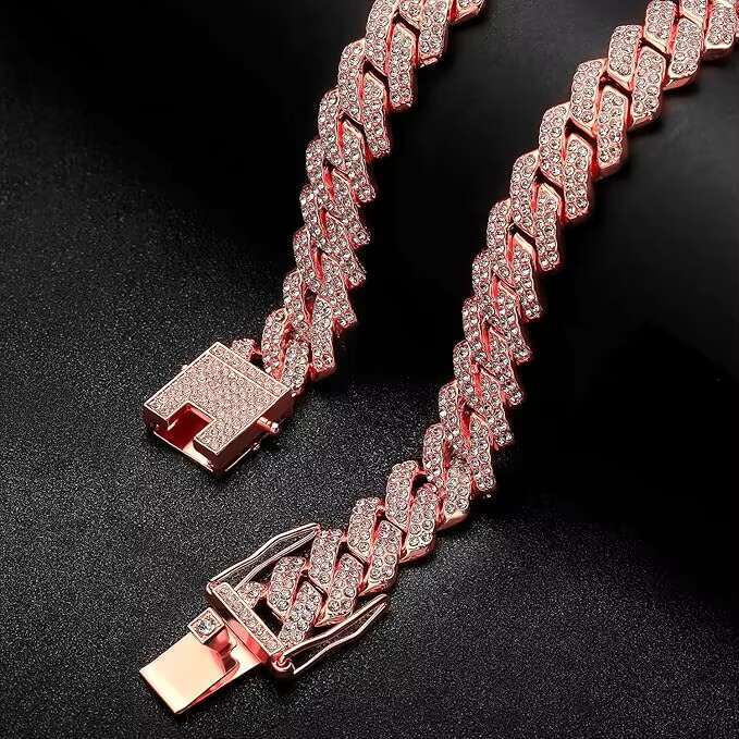 Luxury Cuban Link Chain Moissanite Necklace 14k 18k Gold 925 Sterling Silver Fine Hip Hop Jewelry for Women and Men