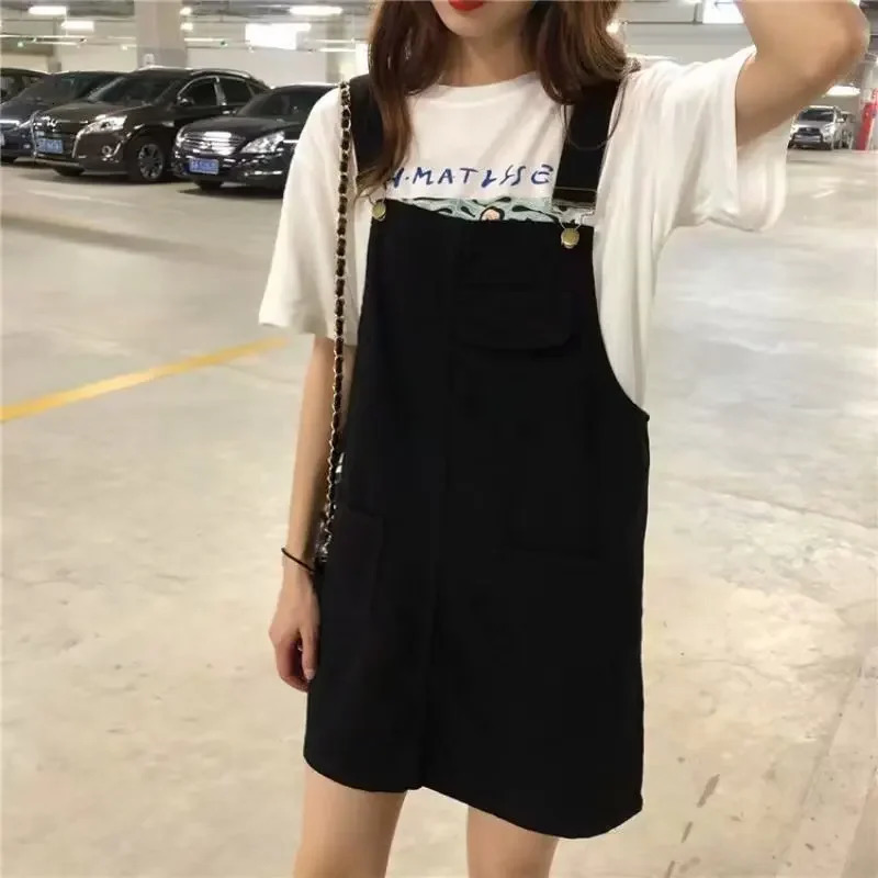 Summer Style Age-Defying Denim Halter Dress Womens Loose Gentle Wind A- Line Mini Skirt Trendy Casual Dresses 250609