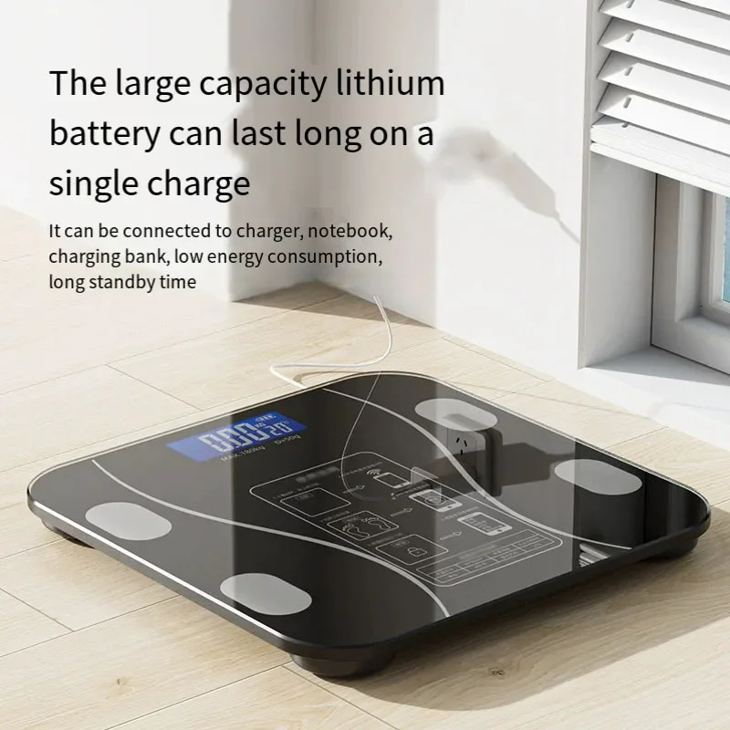 charging smart app synchronizes body fat scales bathroom digital proportions Bluetooth weight loss body fat scales Scales 250609