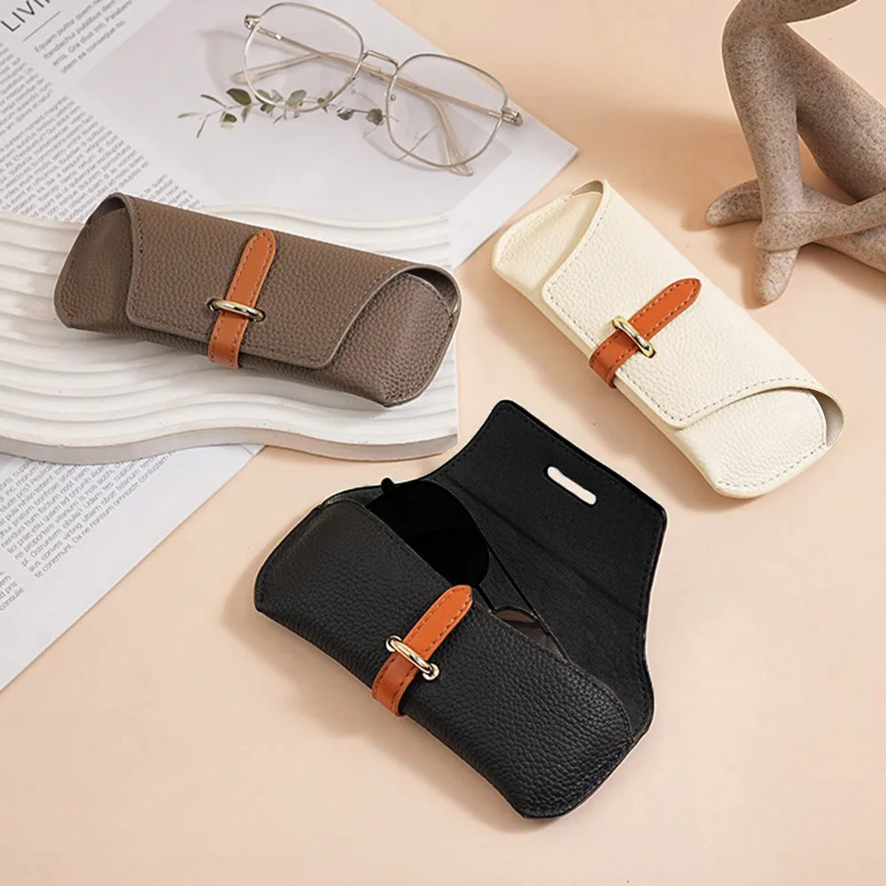 Eyewear Case PU Leather Travel Accessory Sunglasses Storage Bag Soft Holder Pocket Cases Storage Bag Dust-proof Glasses Case 250610