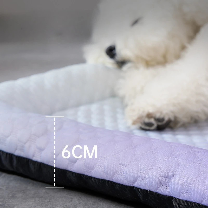 Summer Dog Bed Cat Cushion Puppy Sleep Nest for Small Medium Large Dog Cat Ice Silk Cool Mat Pet Kennel Cooling Bed 250614