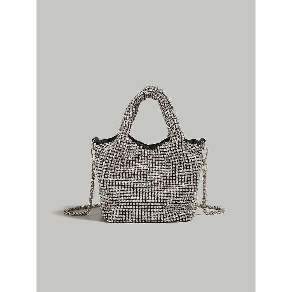 Designer Rhinestone Women's Handbags New Temperament Shiny Party Banquet Shoulder Crossbody High-end Bucket Bags