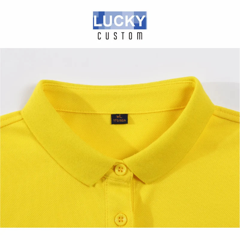 High-end Solid Color Womens Polo Fir Custom n Company /printing Embroidery Short-sleeved Shirt Lapel Slim Fit 250609