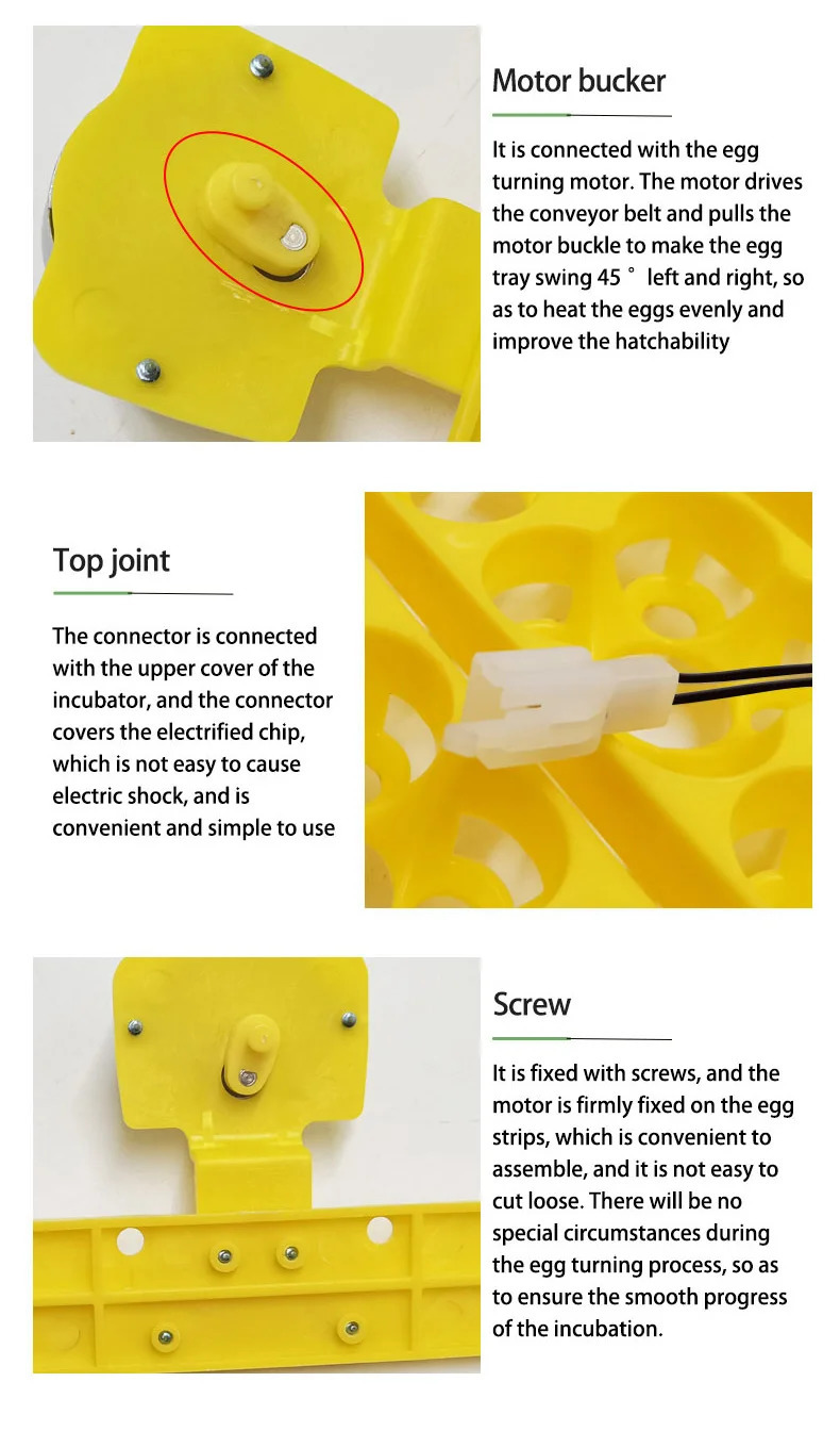 24 Eggs Tray Incubator Turner Automatically Egg Plates Turn Eggs Poultry Incubation Equipment for Chicks Ducks Bird 250613