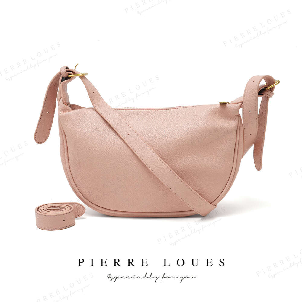 New Dumpling Large Capacity Shoulder Crossbody Ins Korean Style Casual Soft Leather Bag Women's High-end Feel