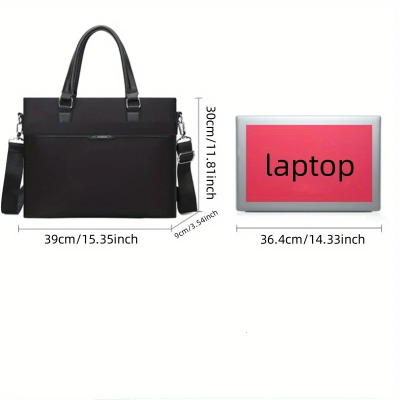 Fashion Briefcase Business Handbag Oxford Cloth Laptop Crossbody Bag 250614