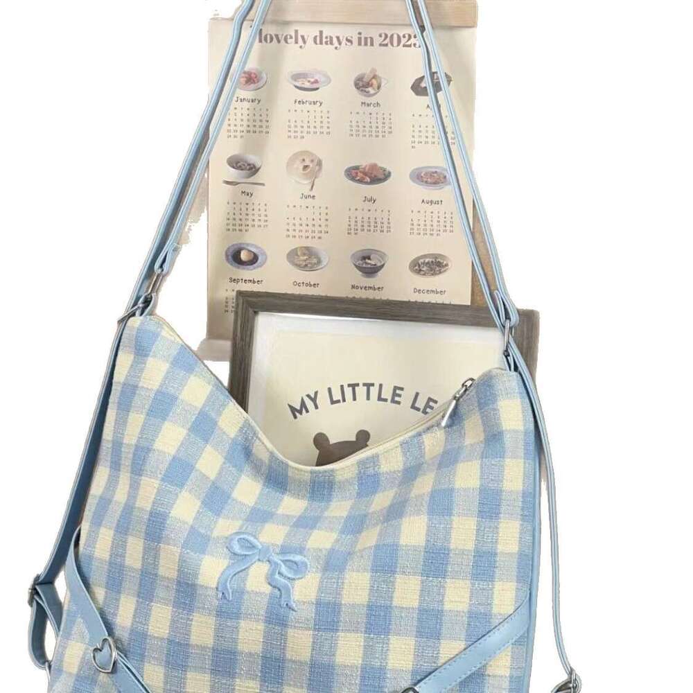 Korean Style Gentle Girl Cute Bowknot Embroidered Shoulder 2025 New Trendy Fashion Casual Commuter Tote Bag