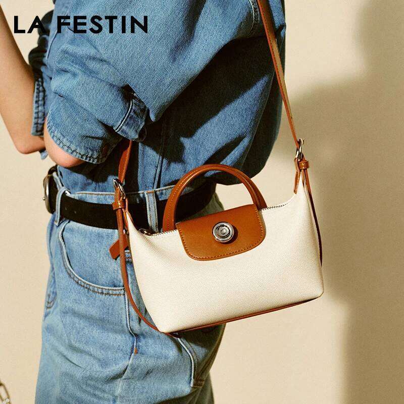 LA FESTIN Original 2024 New Handbag Women's Leather Shoulder Crossbody Portable Brand Bag