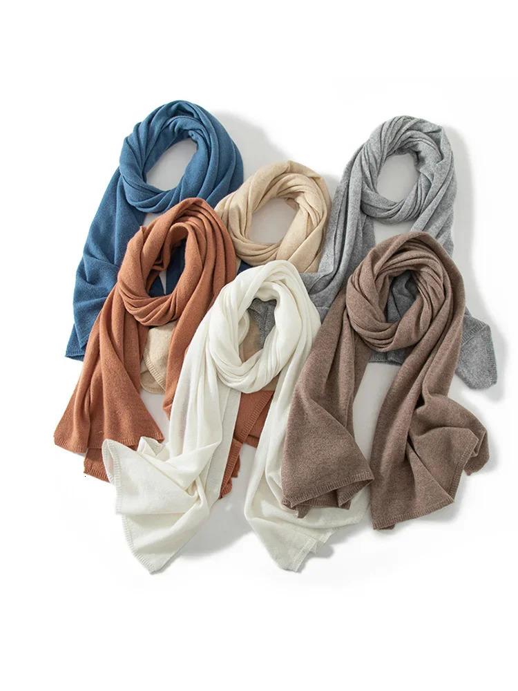 Wool Cashmere Scarf Pashmina Solid Basic Simple Big Scarves Wrap Shawl Cashmere Women Autumn Winter Light-thin Outer Wraps Hijab 250610