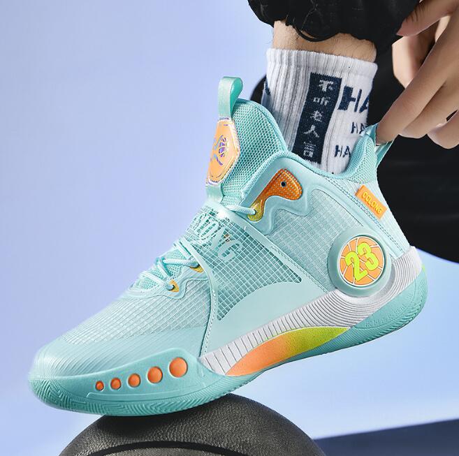 Basketball shoes for men high top, breathable casual junior high school sports boys and girls teenagers primary and secondary school students running 