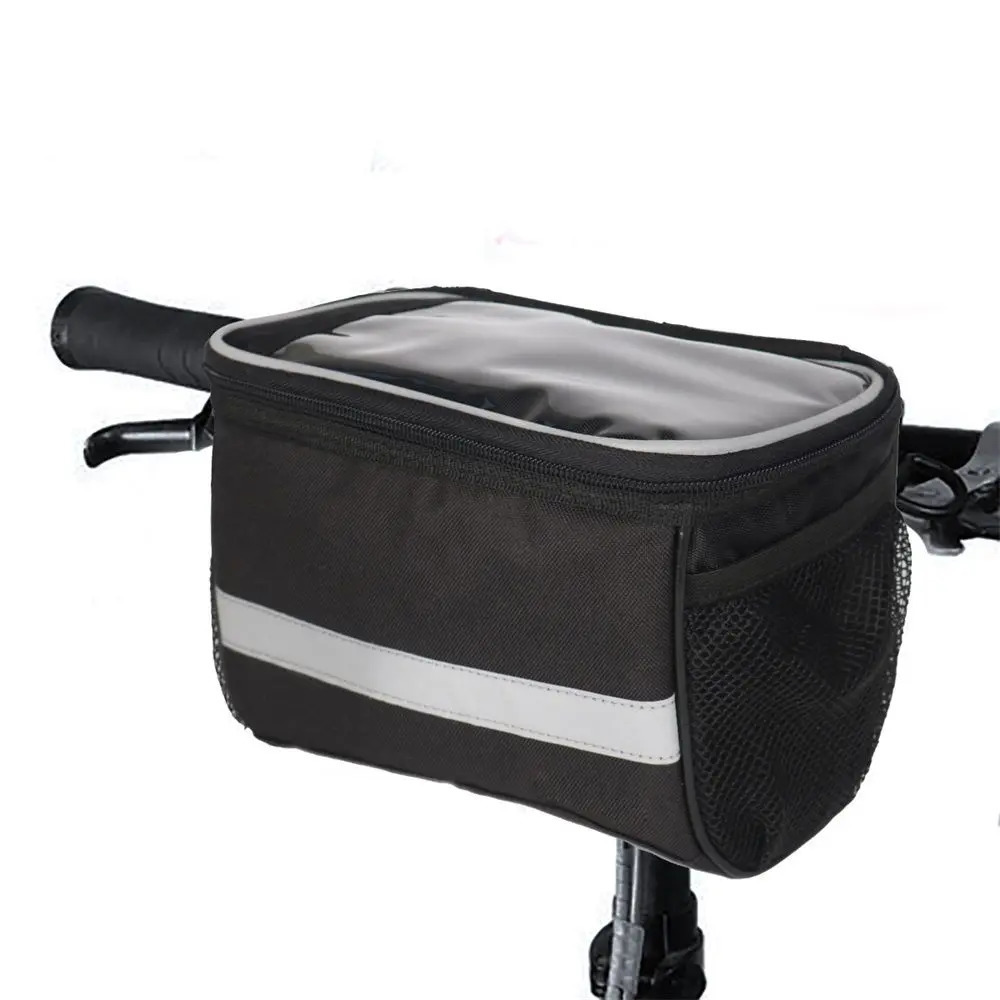 Cycling Bags Bicycle Handlebar Bag Bike Front Tube Pannier Rack Basket Reflective 250610