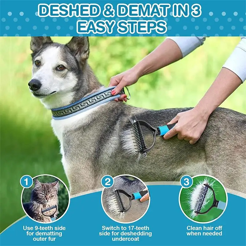 Professional Dog Brush Pet Hair Remover Dog Grooming Comb Removes Hairs Cats Dogs Animal Hair Brush Dog Accessories Pet Items 250614