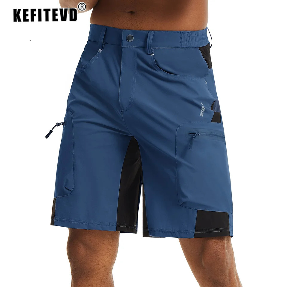 KEFITEVD Summer Mens Cargo Shorts Quick Dry Hiking Work Lightweight Fishing Climbing Trekking Outdoor Running Male 250614