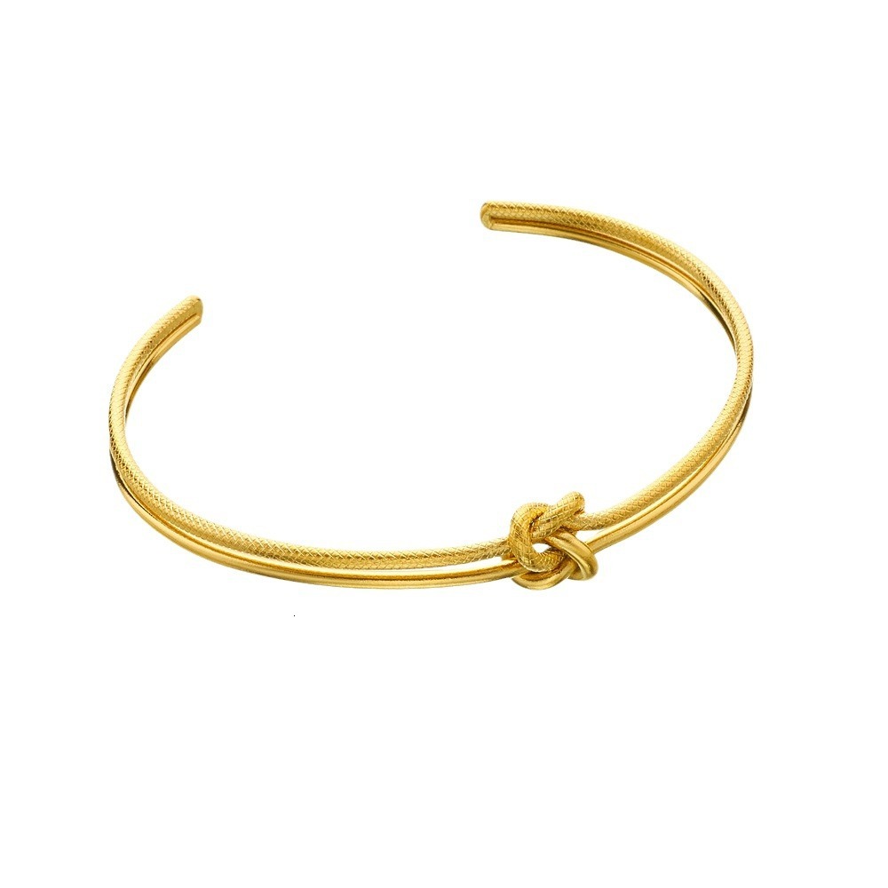 Fashion Light Personality Knot Twist Bracelet for Women Design High-end Titanium Steel Non-fading Jewelry