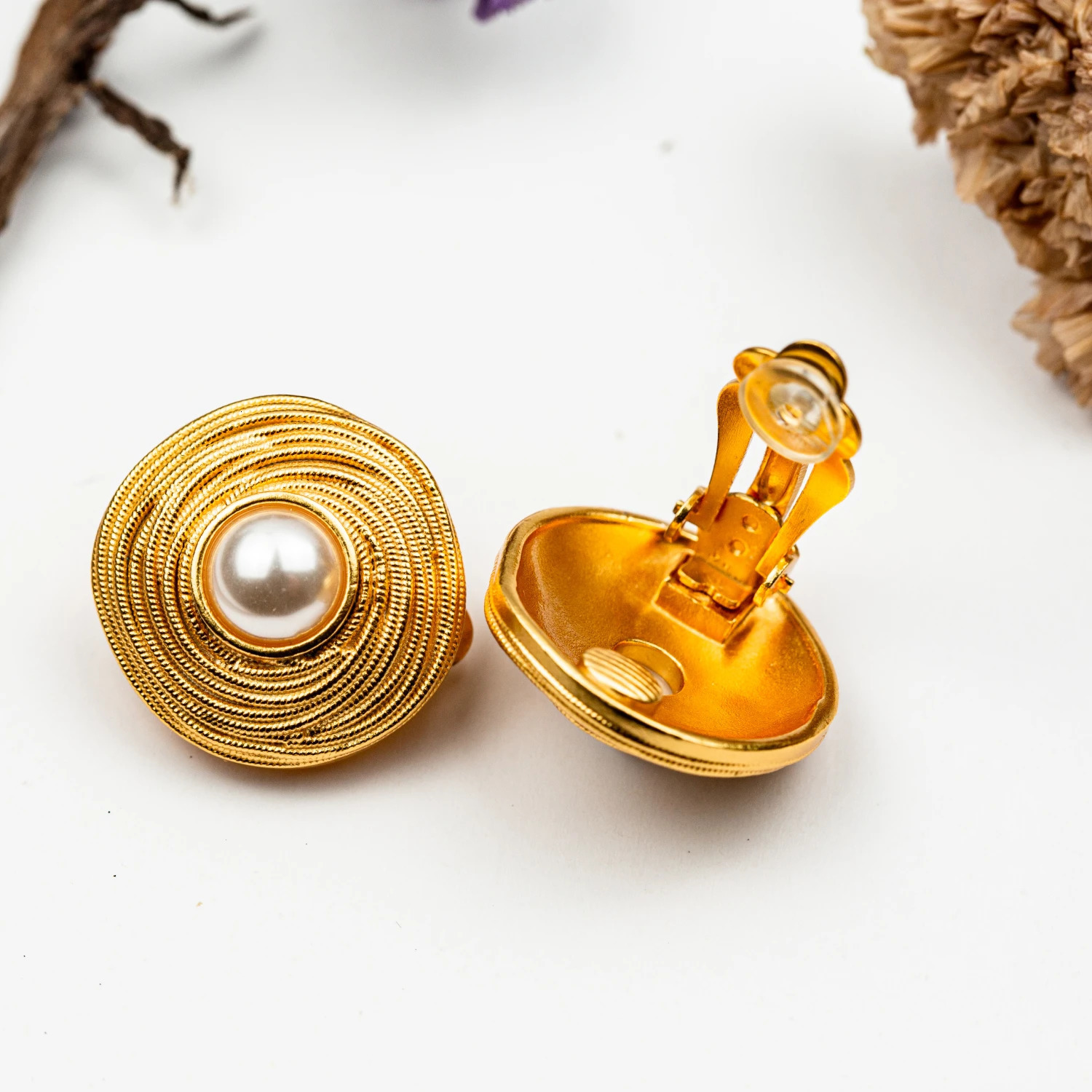 24K Gold Plated Clip On Earrings Natural Pearl Clip Earring Non Pierced Earrings Ear Clips for Women Wedding Jewelry Gift 250610